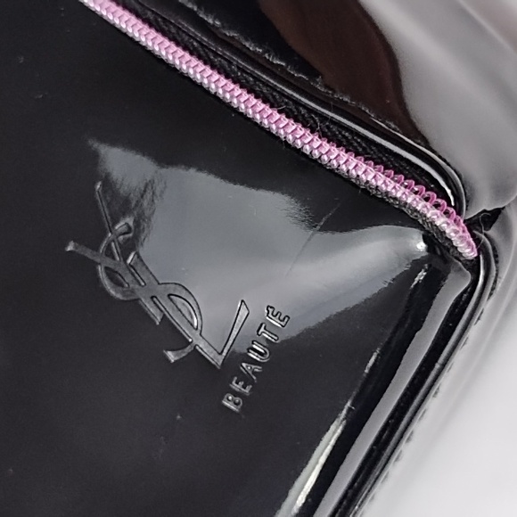 Yves Saint Laurent Beaute Black Patent Faux Leather Cosmetics Case - Picture 7 of 10